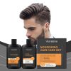 Men Curly Coily Hair Shampoo & Conditioner Set, Frizz Tamer Ultra Nourishing Hair Care Kit with Macadamia Shea Butter Coconut Oil