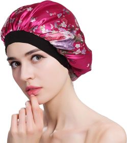 4 Pcs Soft Satin Hair Bonnet for Women Girls Silk Sleeping Salon Cap Bonnet Set