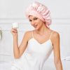 Large Silk Bonnet for Sleeping, Satin Hair Bonnet for Sleeping with Tie Band