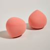 10PCS Pink Crystal Makeup Brush Set with Spiral Soft Bristles + 2PCS Cute Big Peach Beauty Blenders – Diamond Powder Brushes & Ultra-Soft Non-Absorbin